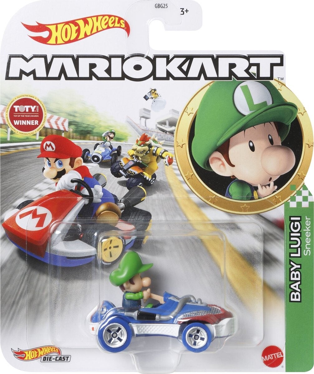 Hot Wheels Mario Kart Replica Die-Cast - Baby Luigi