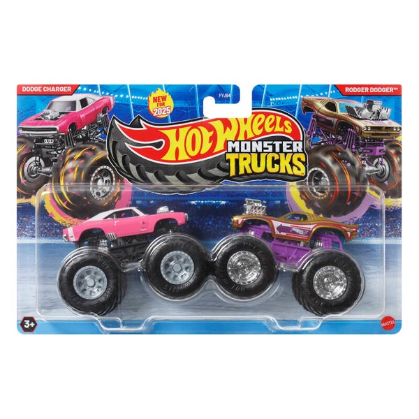 Hot Wheels Monster Trucks 1:64 - 2-Pack - Dodge Charger VS Rodger Dodger
