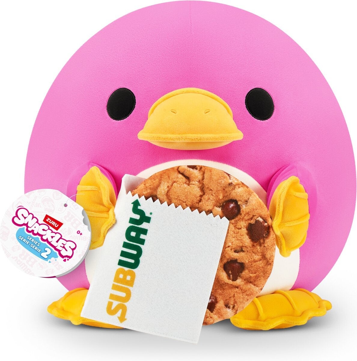 Snackles Series 2 - Vogelbekdier Whitney met Subway Cookie - 20 cm