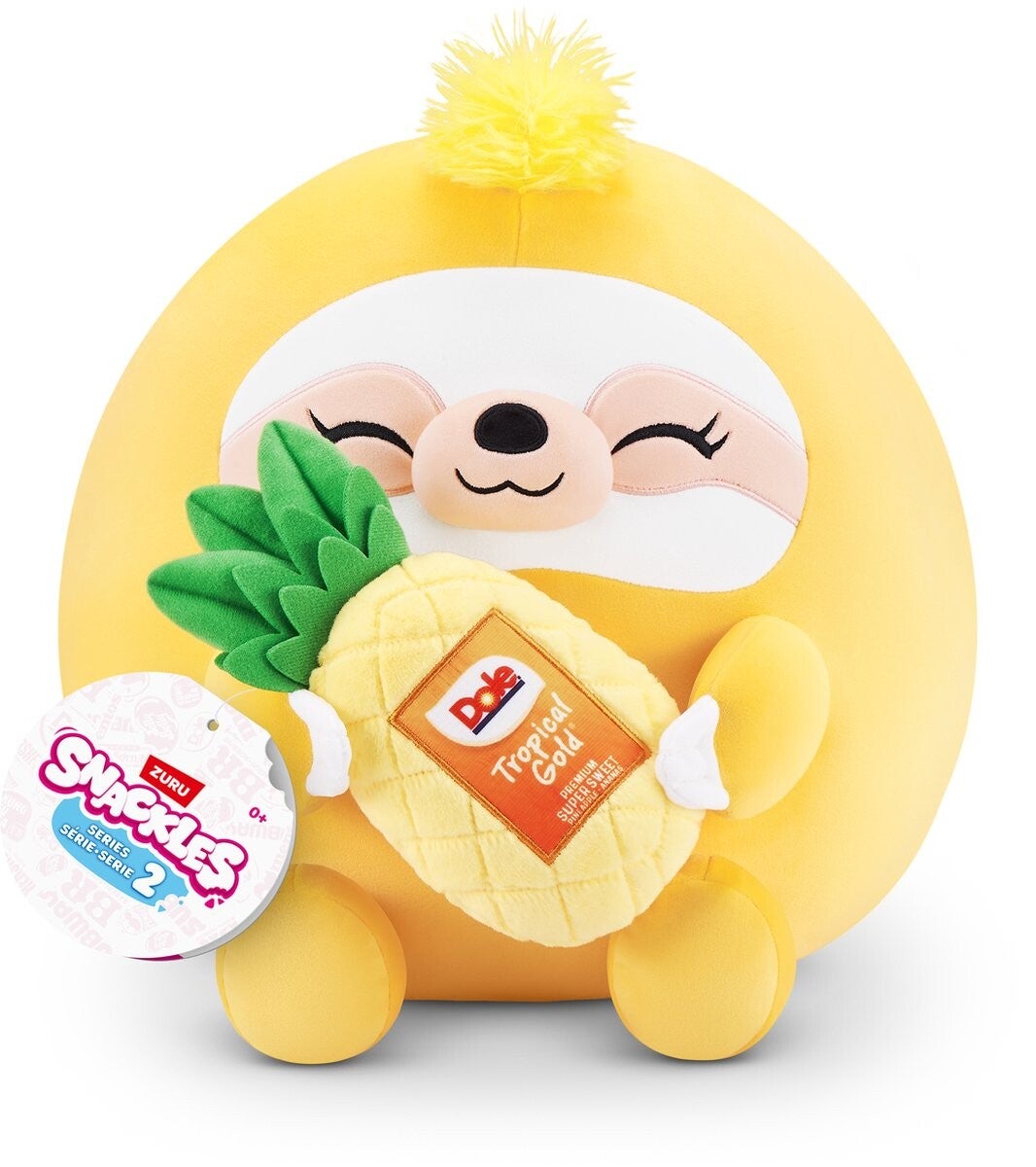 Snackles Series 2 - Luiaard Sandy met Dole ananas - 20 cm