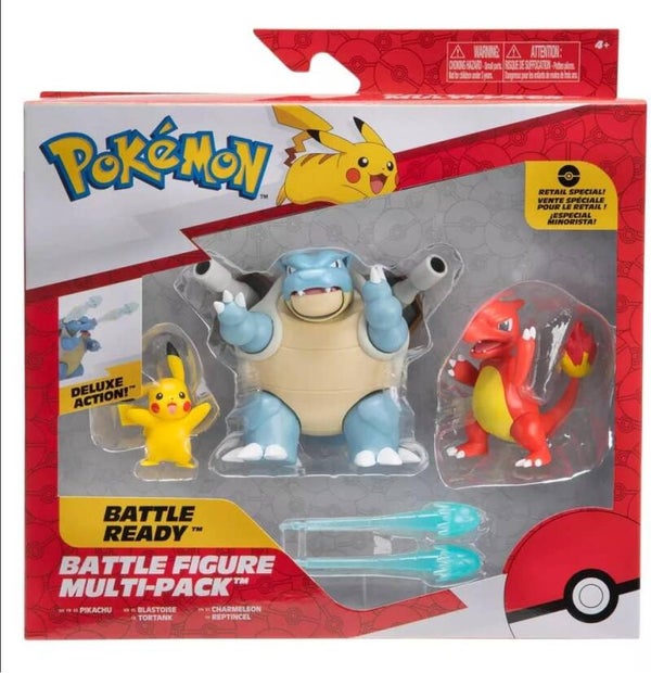 Pokemon Battle Figure Pack - Pikachu, Blastoise, Charmeleon
