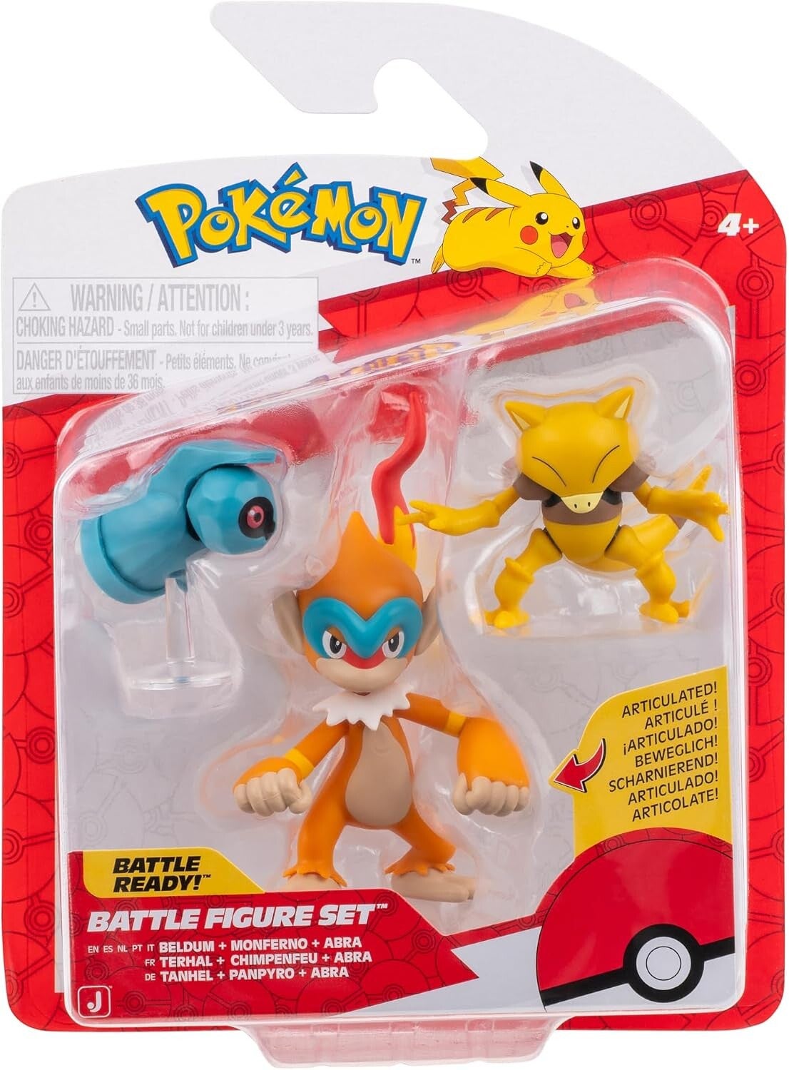 Pokemon Battle Figure Pack - Beldum, Monferno, Abbra