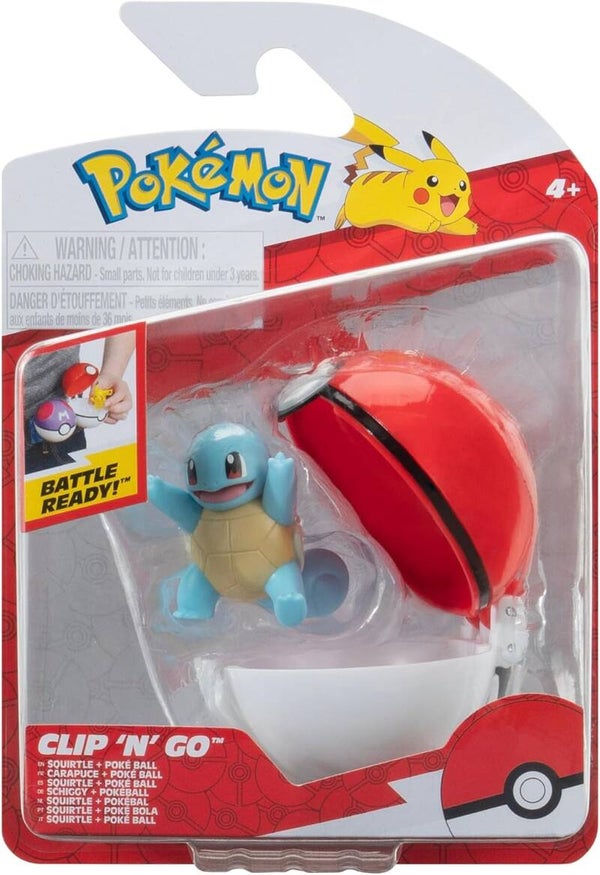 Pokemon Clip 'n Go Squirtle Poke Ball