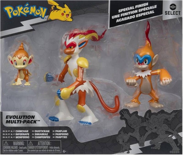 Pokemon Select Evolution Multipack Battle Figures - Chimchar, Infernape, Monferno