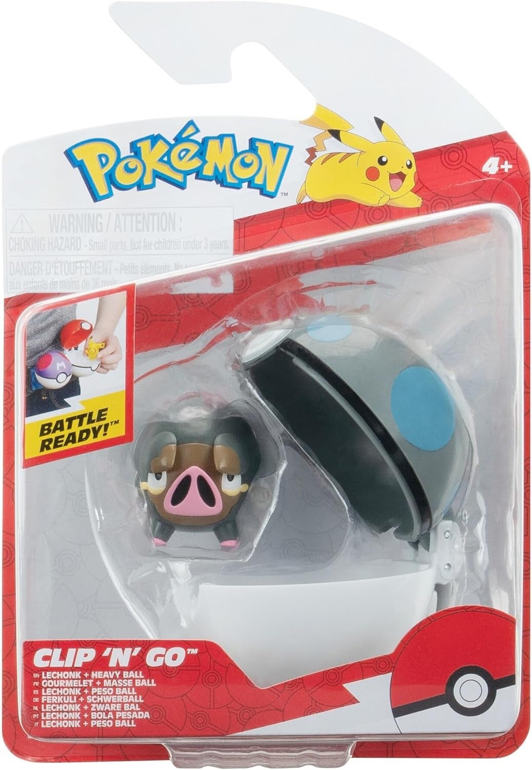 Pokemon Clip 'n Go Lechonk Heavy Ball