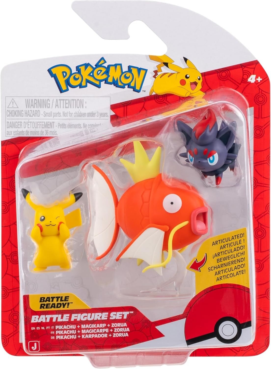 Pokemon Battle Figure Pack - Pikachu, Magikarp, Zorua