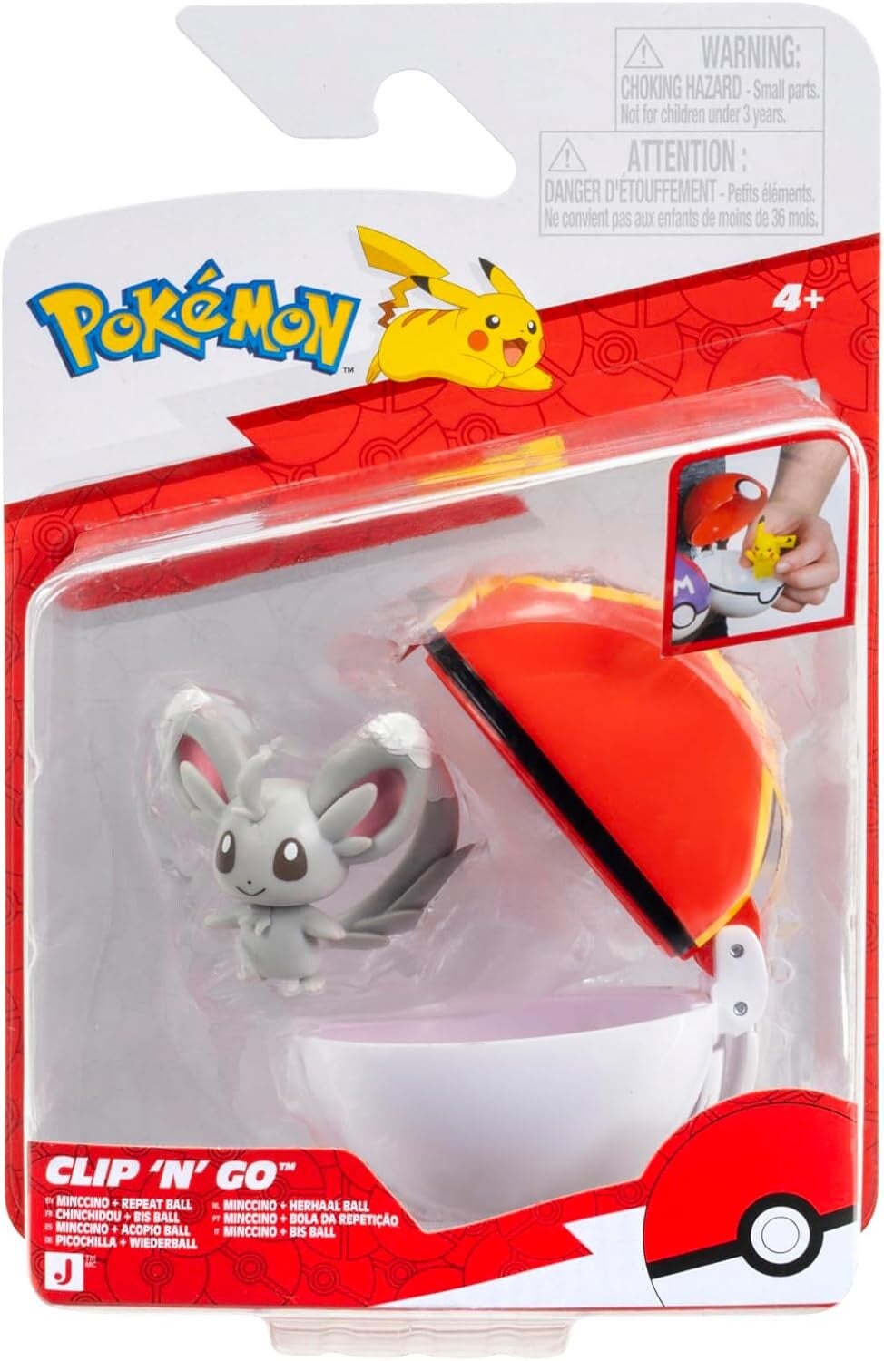 Pokemon Clip 'n Go Minccino Repeat Ball