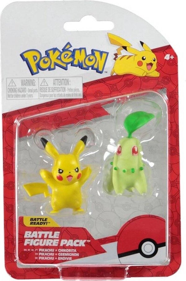 Pokemon Battle Figure Pack - Pikachu & Chikorita