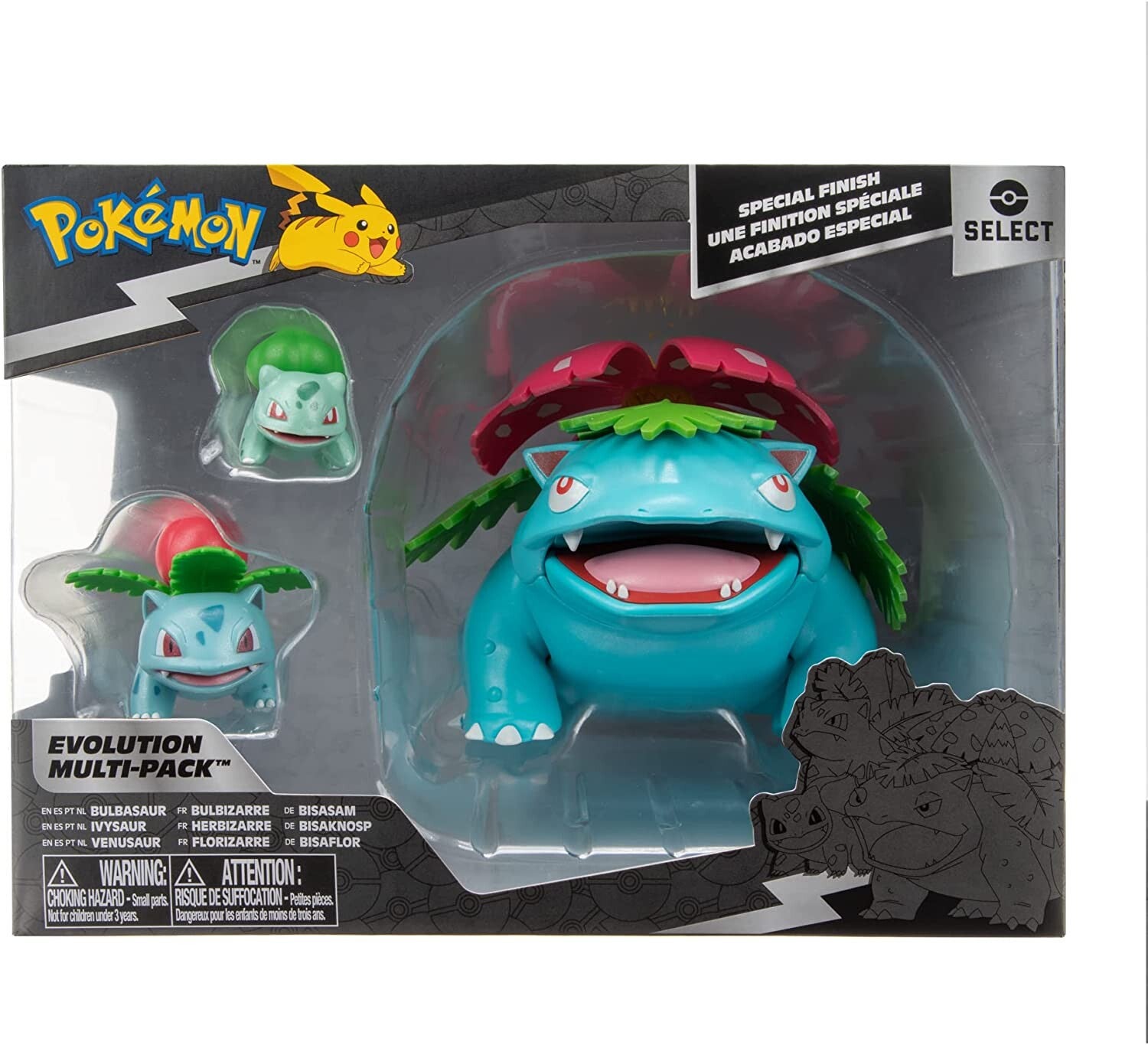 Pokemon Select Evolution Multipack Battle Figures - Bulbasaur, Ivysaur en Venusaur
