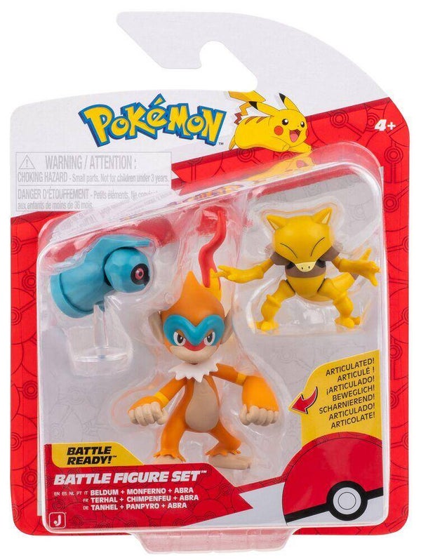 Pokemon Battle Figure Pack - Beldum, Monferno, Abra