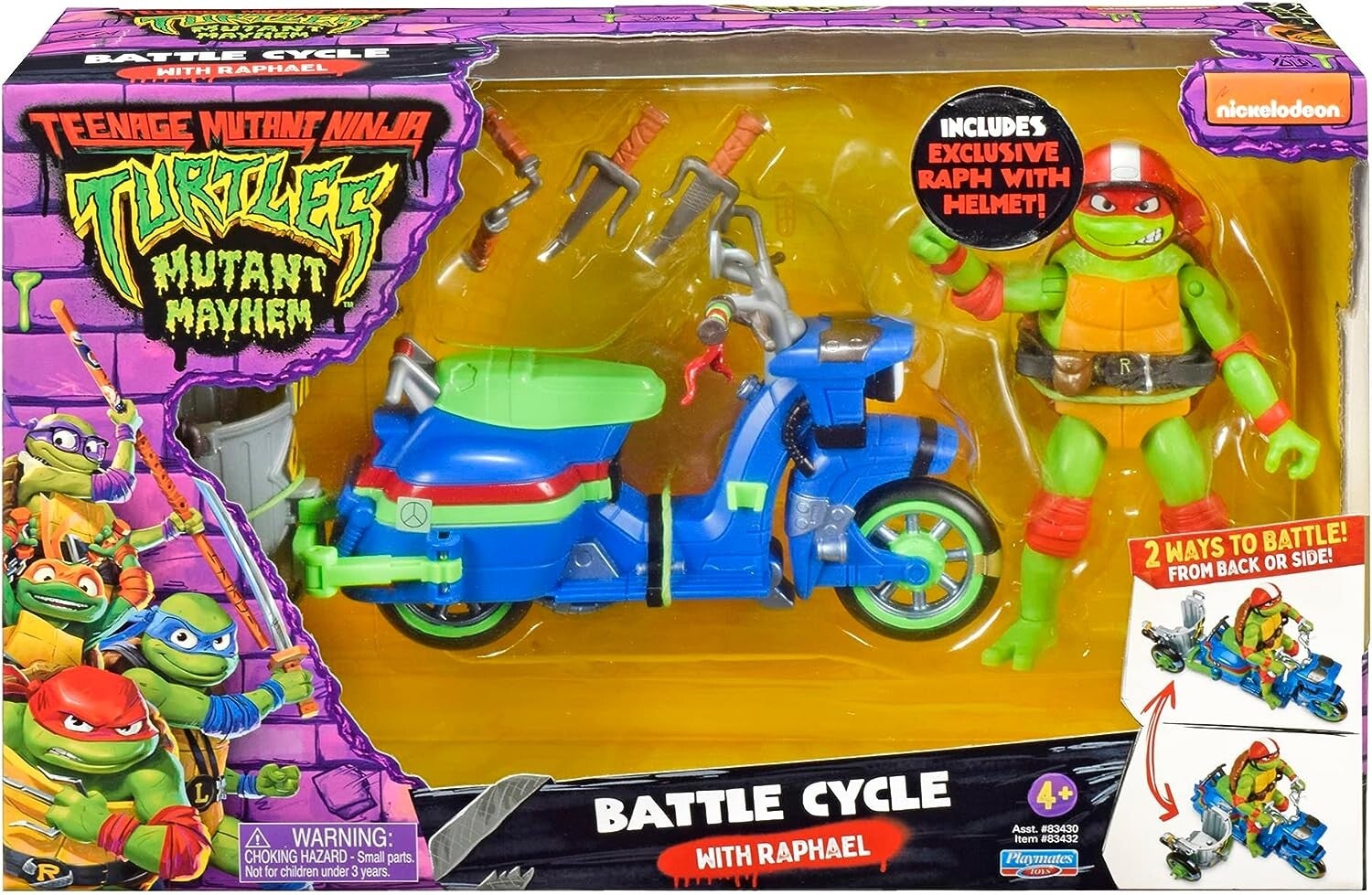 Teenage Mutant Ninja Turtles Mutant Mayhem - Battle Cycle met Raphael
