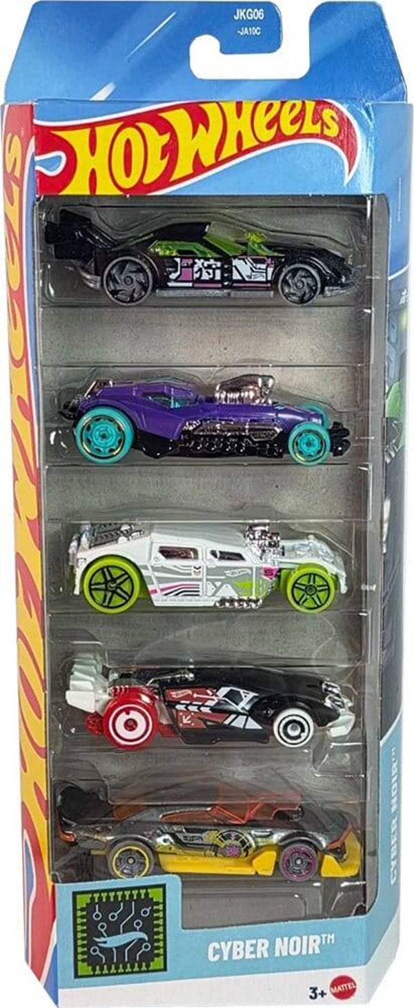 Hot Wheels Cadeauset met 5 Auto's - Cyber Noir (JKG06)