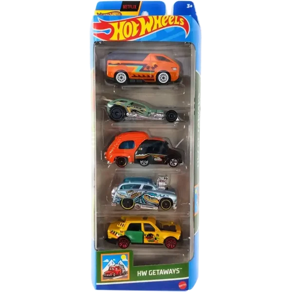 Hot Wheels Cadeauset met 5 Auto's - HW Getaways (HTV46)