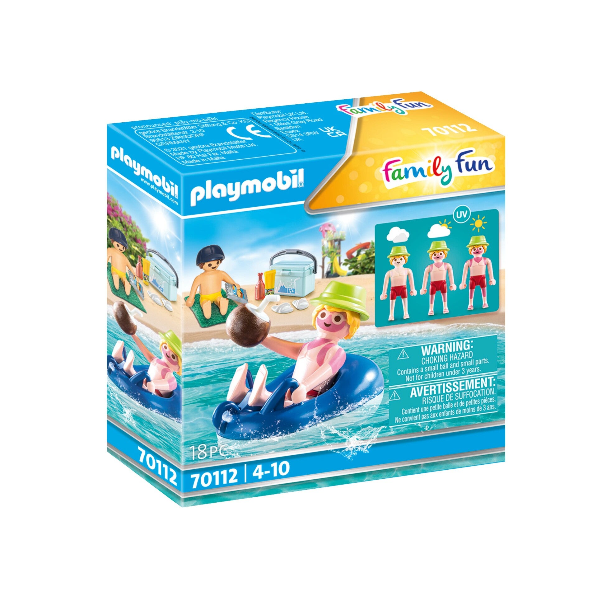 PLAYMOBIL Badgast met zwembanden - 70112