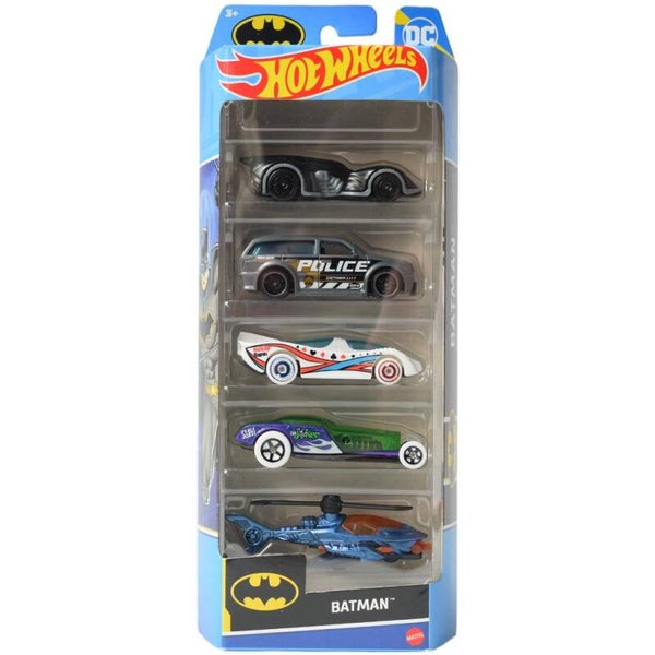Hot Wheels Cadeauset met 5 Auto's - Batman (HTV44)