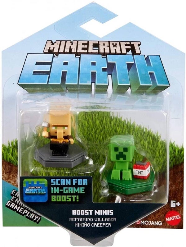 Minecraft Earth Boost Mini Figures 2-Pack - Villager & Creeper
