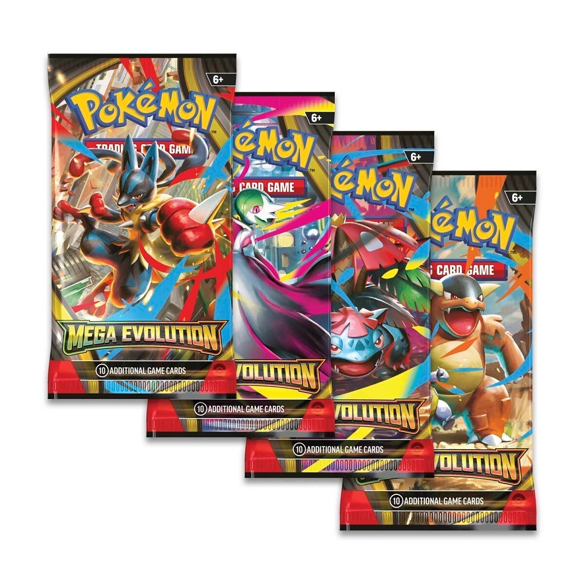 Pokemon TCG Mega Evolution Booster Pack - Artset (4 stuks)