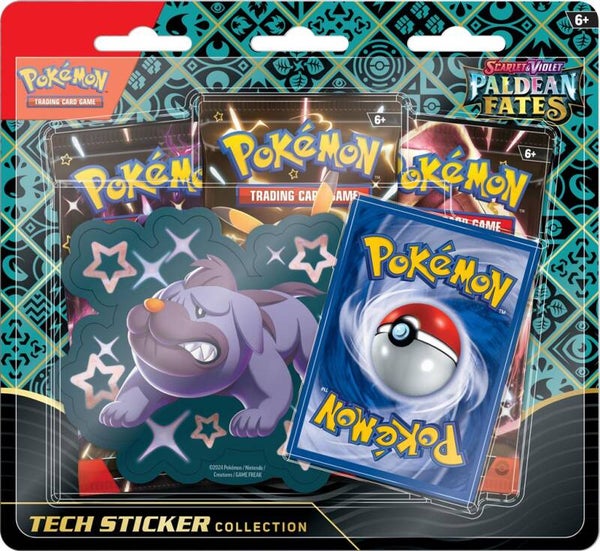 Pokemon TCG Scarlet & Violet - Paldean Fates Tech Sticker Blister - Shiny Maschiff