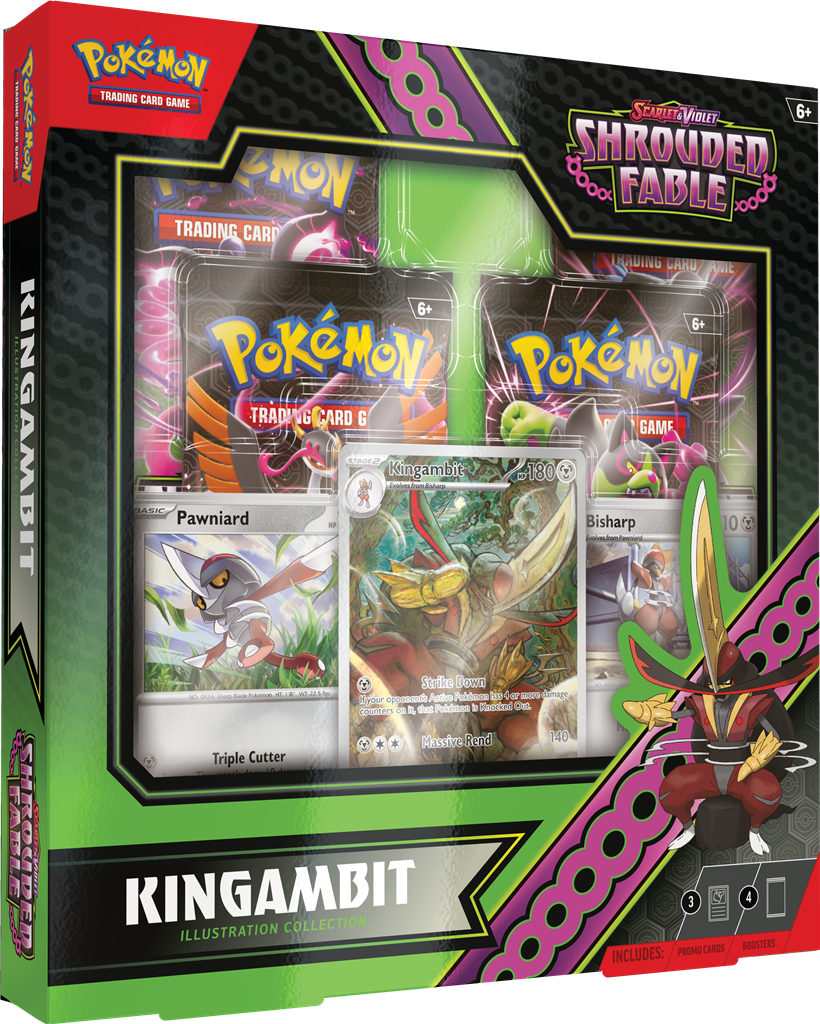 Pokemon TCG Scarlet & Violet Shrouded Fable - Illustration Collection - Kingambit