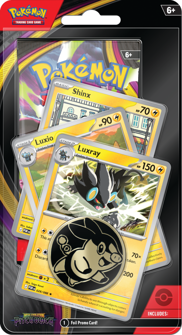 Pokemon TCG Mega Evolution Pitch Black Premium Checklane Booster Pack - Luxray-Luxio-Shinx