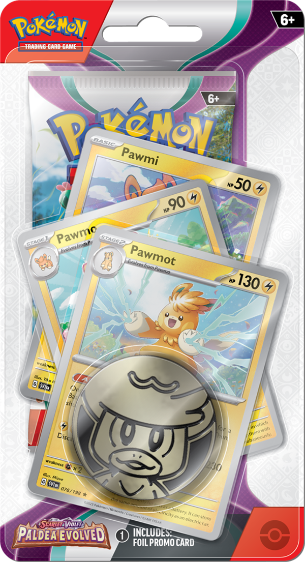 Pokemon TCG Scarlet & Violet Paldea Evolved Premium Checklane - Pawmot