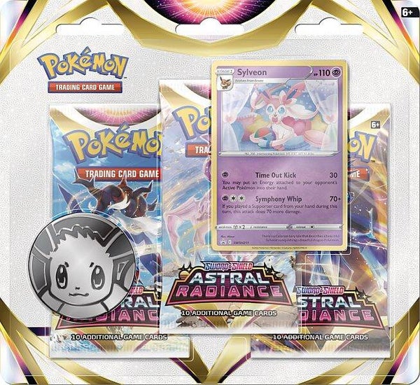 Pokemon TCG Sword & Shield Astral Radiance 3-Pack Booster Blister - Sylveon