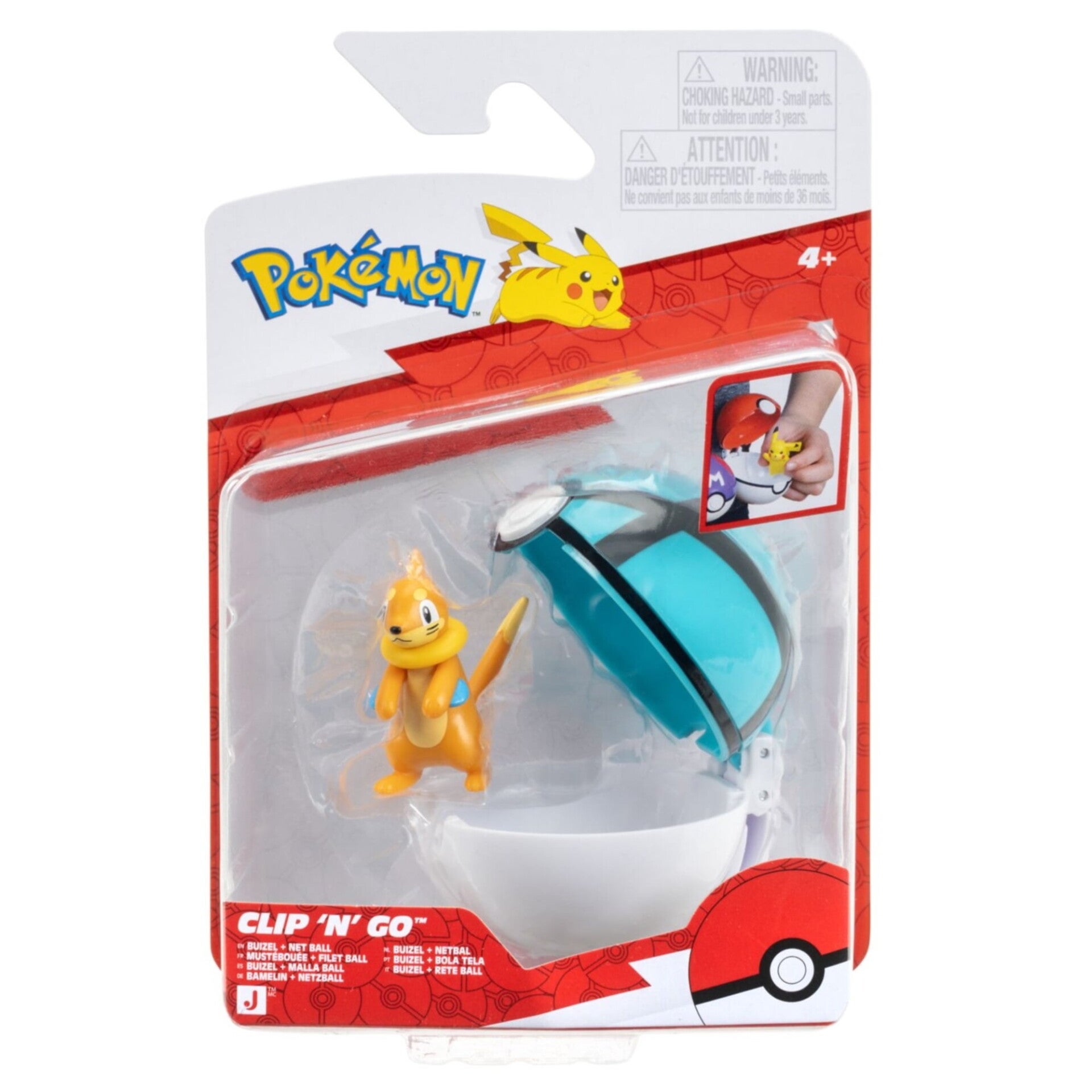 Pokemon Clip 'n Go Buizel Net Ball