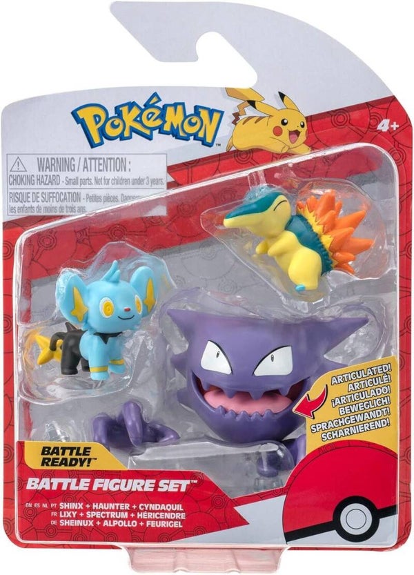 Pokemon Battle Figure Pack - Shinx, Haunter, Cyndaquil