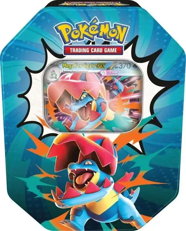 Pokemon TCG Mega Evolution Ascended Heroes Ex Tin - Mega Feraligatr Ex