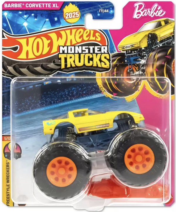 Hot Wheels Monster Trucks 1:64 - Barbie Corvette XL