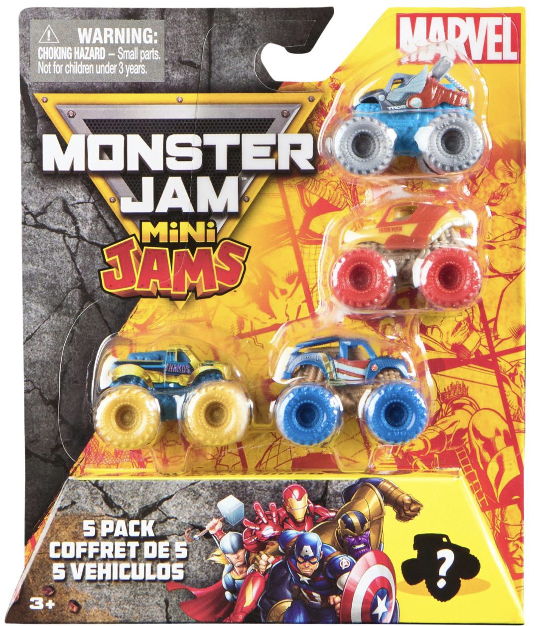 Monster Jam Mini Jams Marvel 5 Pack