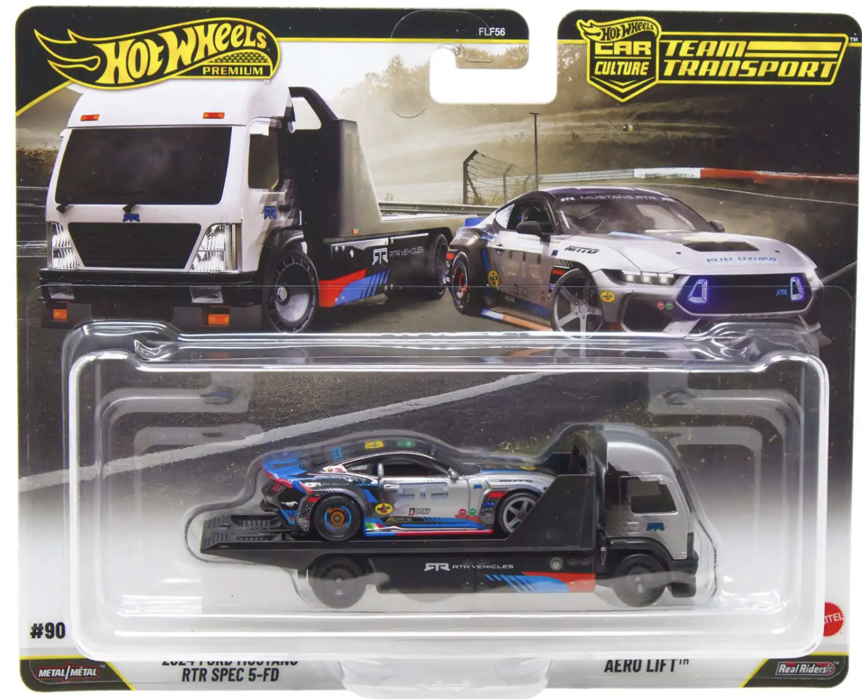 Hot Wheels Car Culture Team Transport - 2024 Ford Mustang RTR Spec 5-FD & Aero Lift