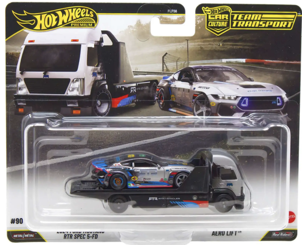 Hot Wheels Car Culture Team Transport - 2024 Ford Mustang RTR Spec 5-FD & Aero Lift