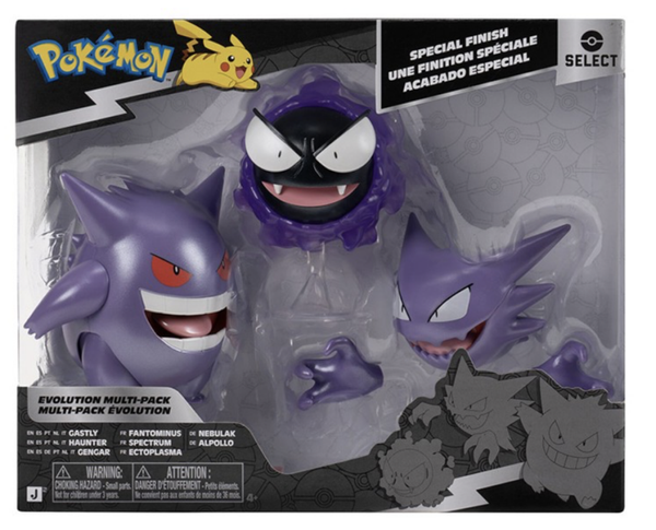 Pokemon Select Evolution Multipack Battle Figures - Gastly, Haunter, Gengar