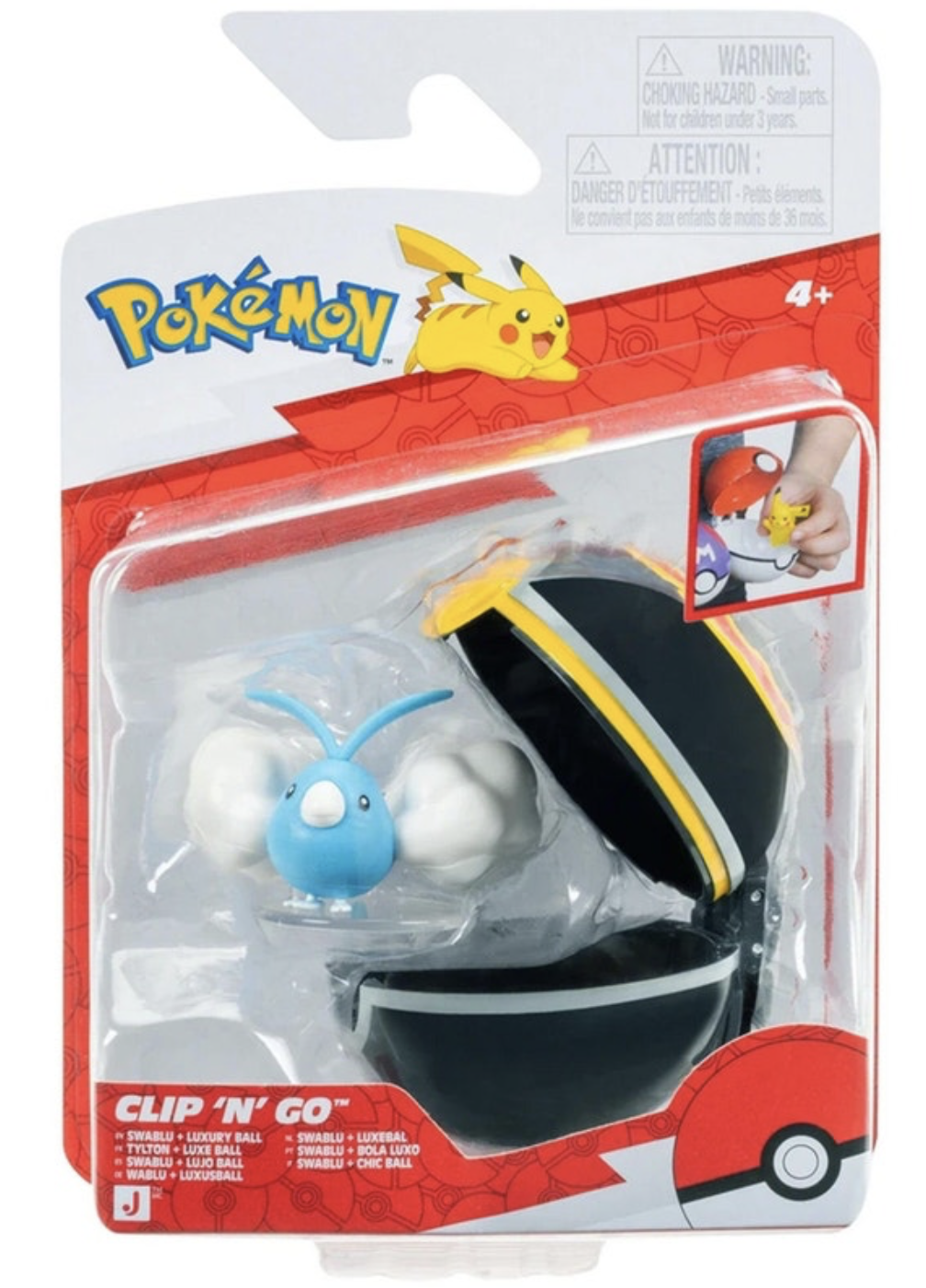 Pokemon Clip 'n Go Swablu Luxury Ball