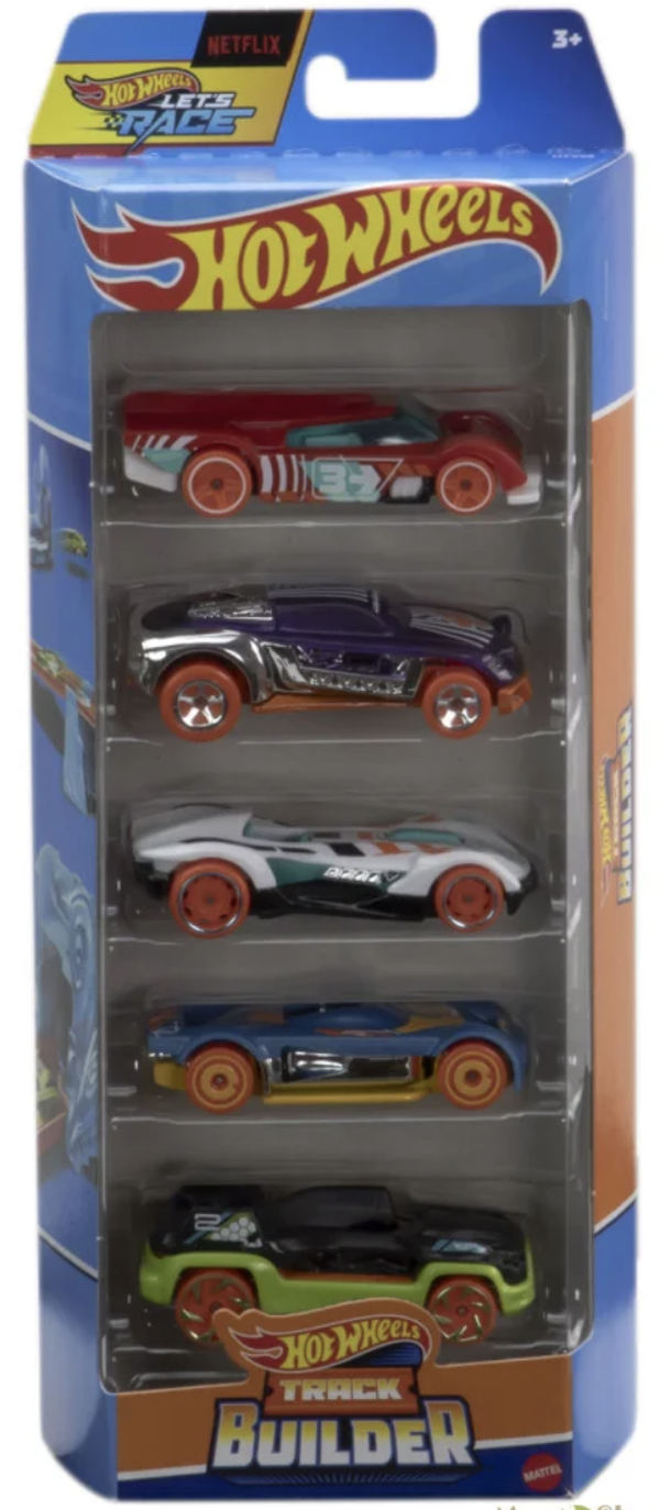 Hot Wheels Cadeauset met 5 Auto's - HW Track Builder (HTV52)