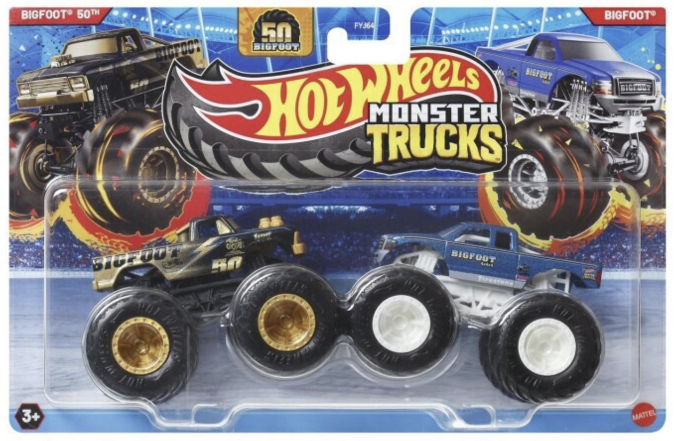 Hot Wheels Monster Trucks 1:64 - 2-Pack - Bigfoot 50 and Bigfoot