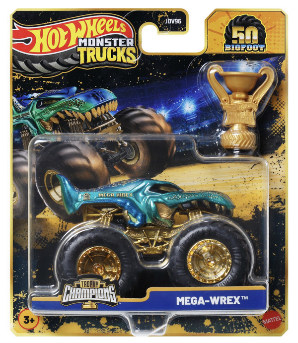 Hot Wheels Monster Trucks Bigfoot Trophy Champions - Mega-Wrex