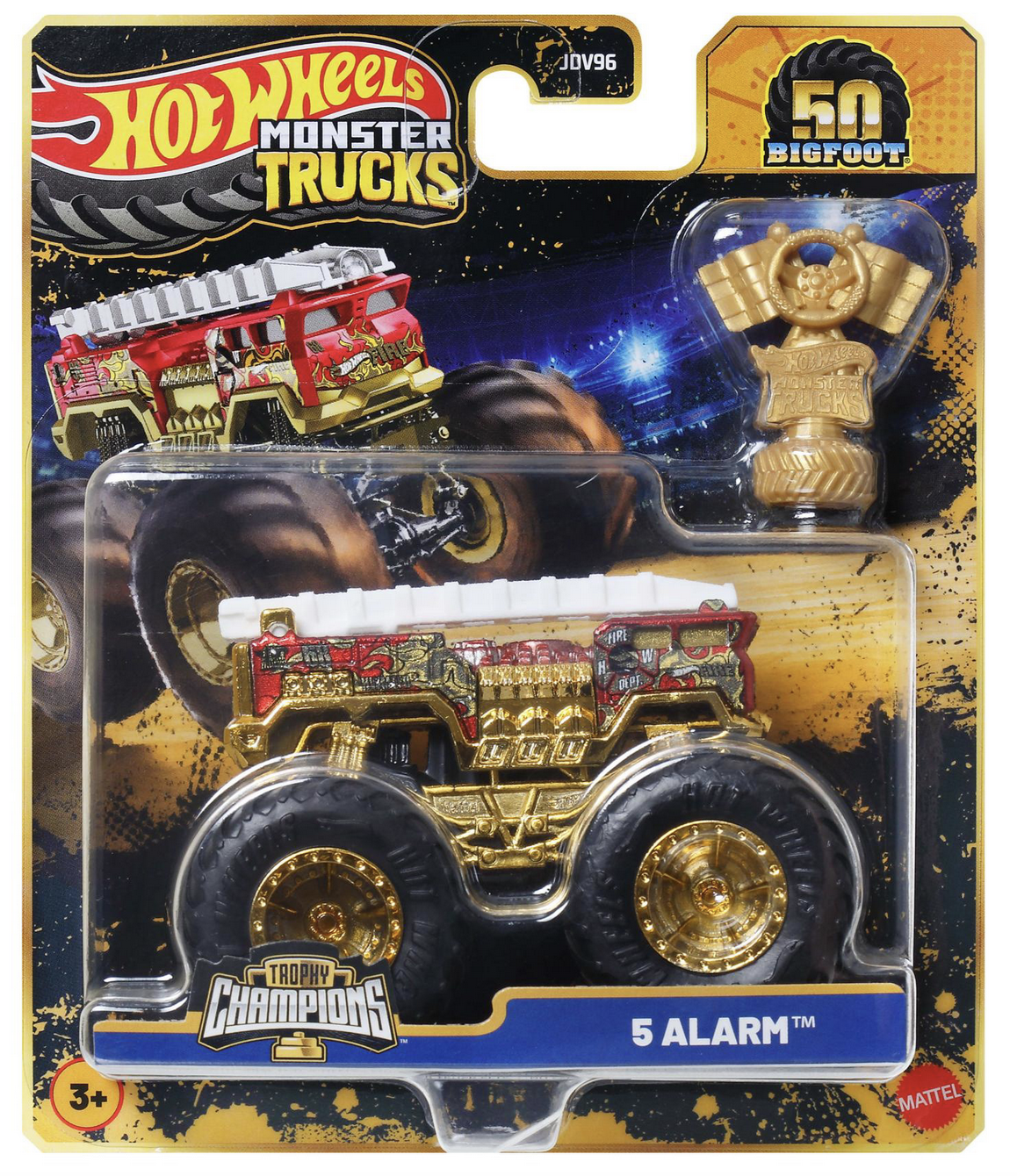 Hot Wheels Monster Trucks Bigfoot Trophy Champions - 5 Alarm