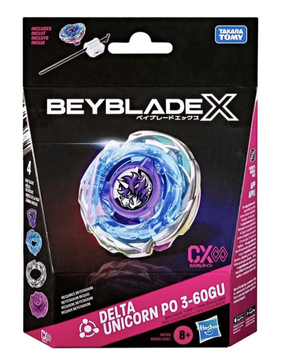 Beyblade X Starter Pack Top en Launcher - Delta Unicorn PO 3-60GU