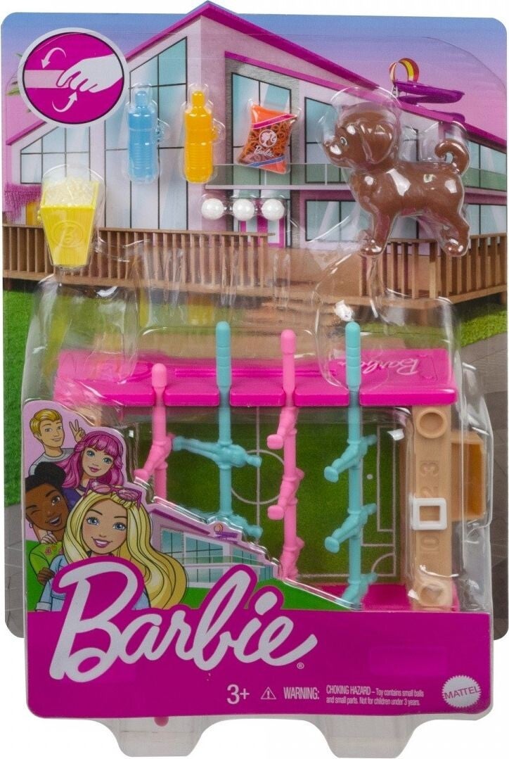 Barbie Puppy met Voetbaltafel - Barbie Meubels & Accessoires