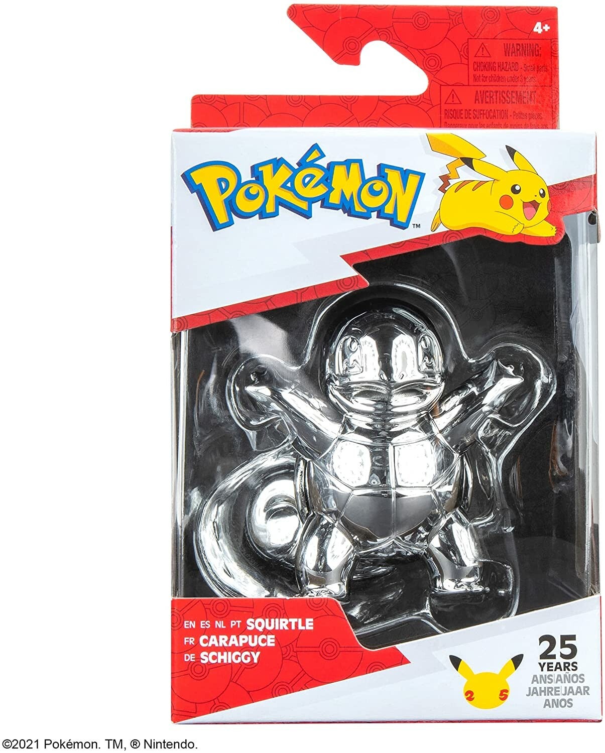 Pokemon 25th Anniversary Select Battle Figure 7cm - Silver Squirtle