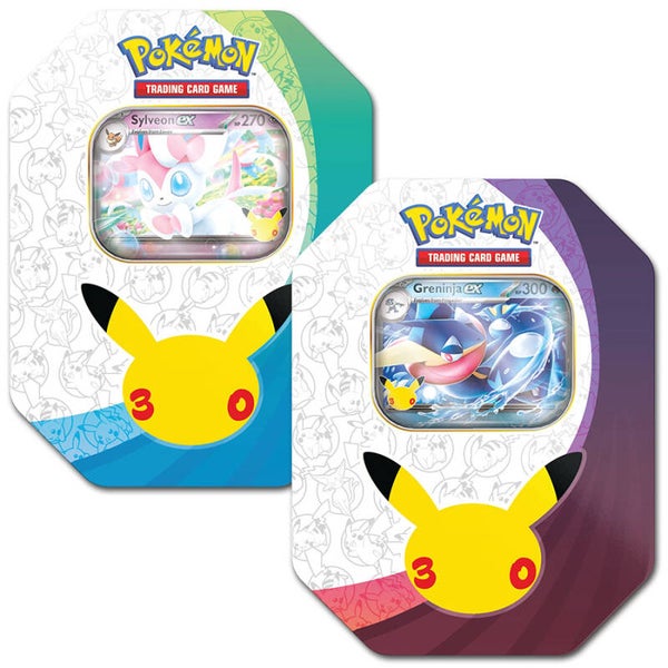 Pokemon TCG 30th Celebration - Ex Tin Sylveon en Greninja Bundel (2 stuks)