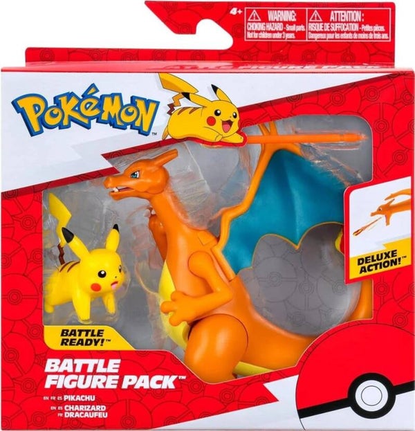 Pokemon Battle Figure Set 2-Pack - Charizard en Pikachu