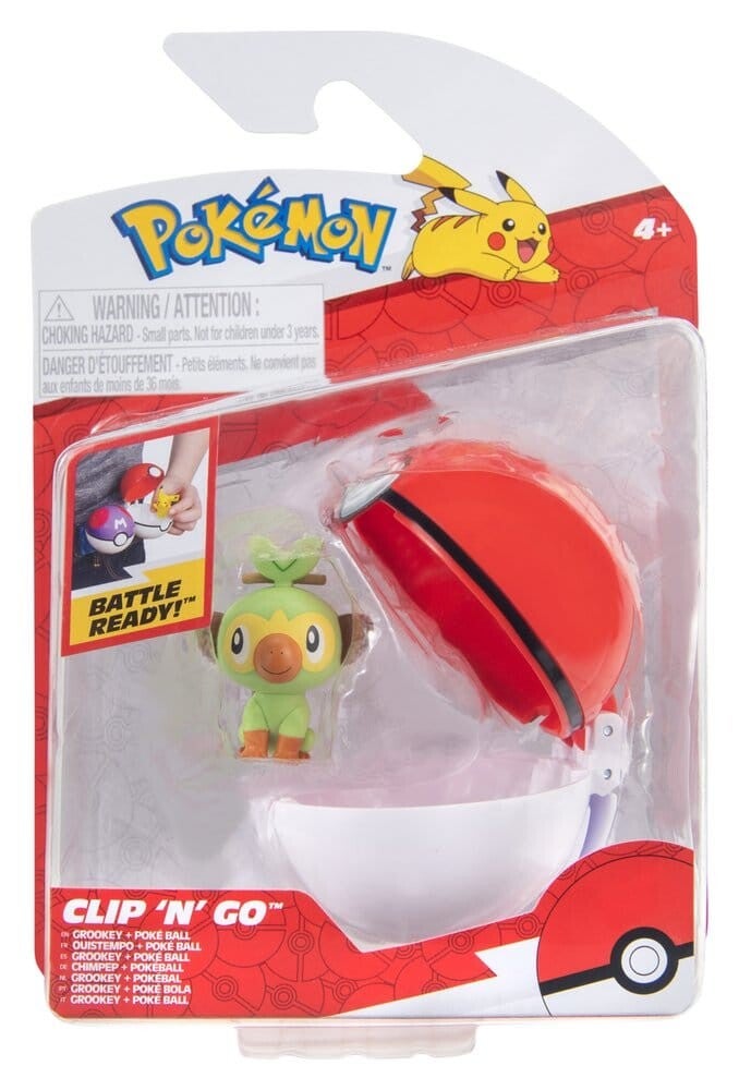 Pokemon Clip 'n Go Grookey Poke Ball
