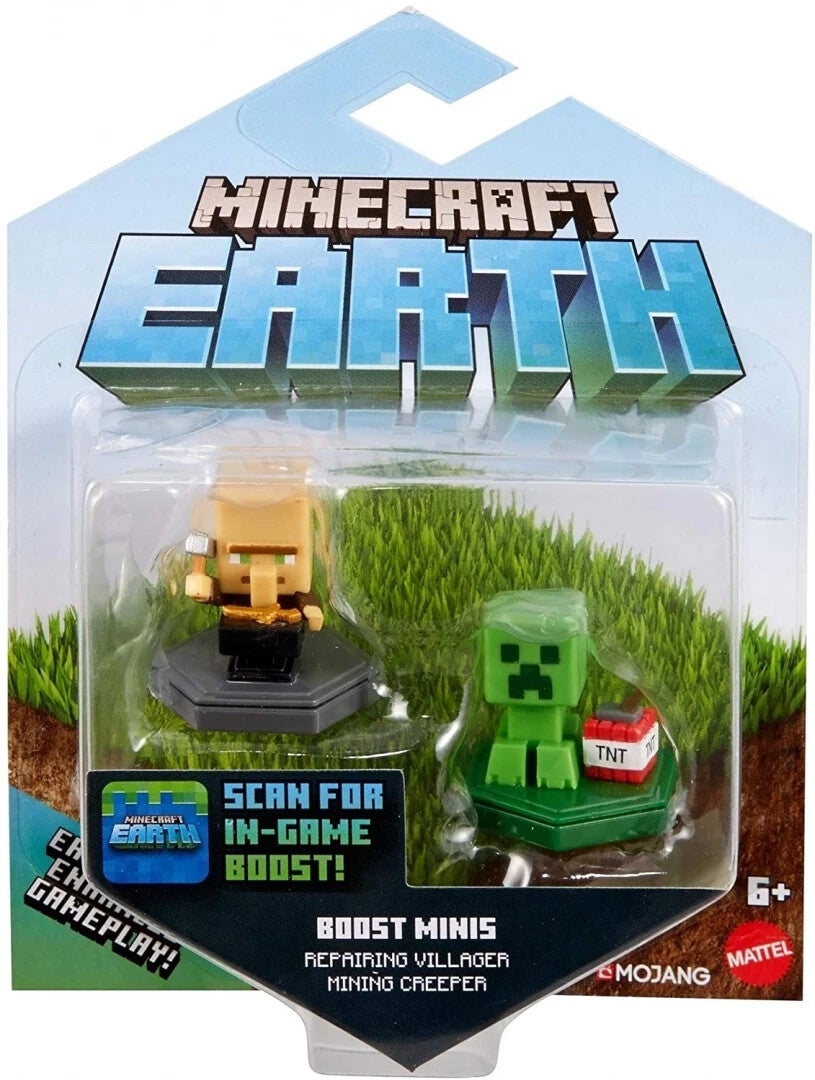 Minecraft Earth Boost Mini Figures 2-Pack - Villager & Creeper