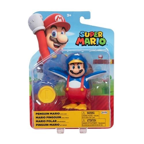Super Mario Action Figure - Pinguin Mario met Munt