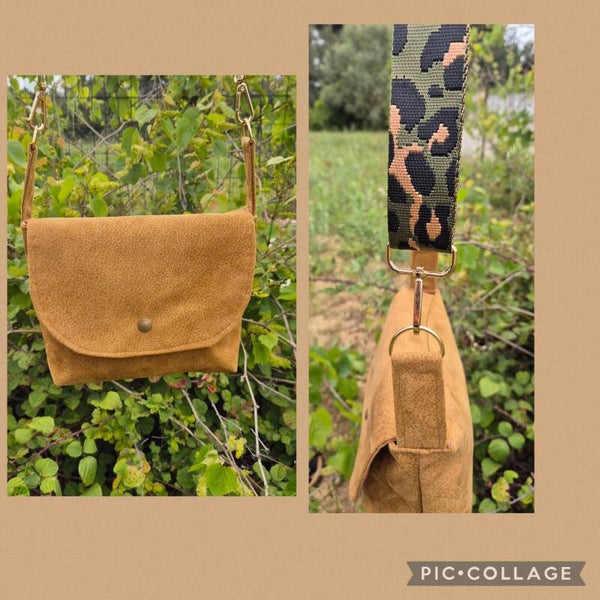 Sac bandoulière réglable camel modèle ERABLE
