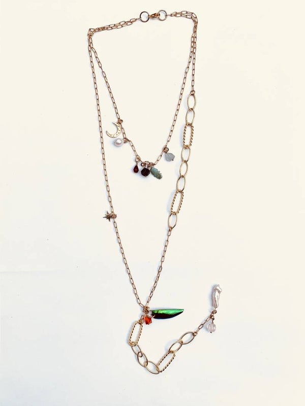 Dubbele lange bedelketting