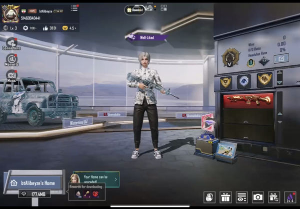 Mk14 Dragon mythic, M416 Glacier lvl 5 , M762 Unicorn lvl 4